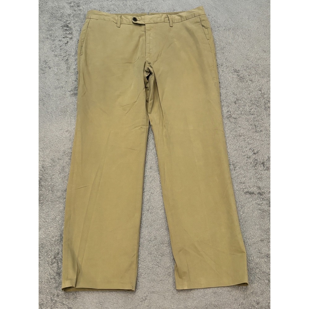 Bonobos Pants Mens 34x32 (34x28) Slim Fit Green Casual Flat Front Chino Stretch